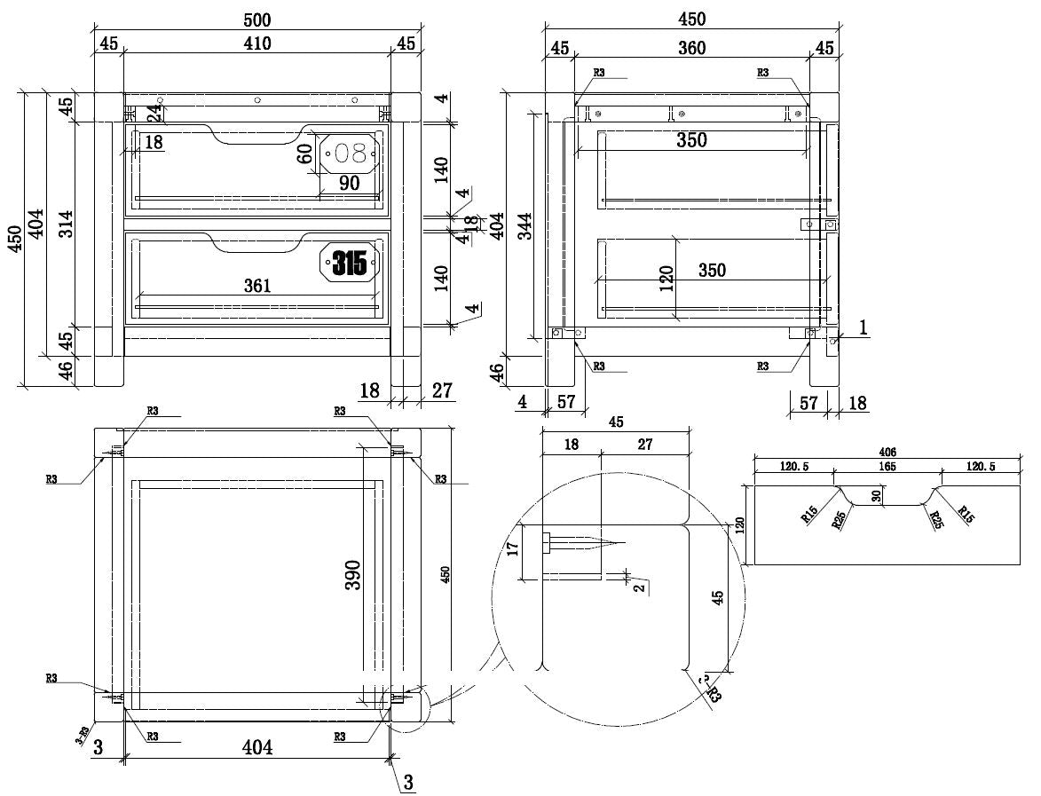 Alex Set le meilleur. aus Einzelbett 90 x 200 cm mit Lattenrost, Bettschublade und Nachtkonsole, Ausf. Kiefer gebürstet Rahmen noir