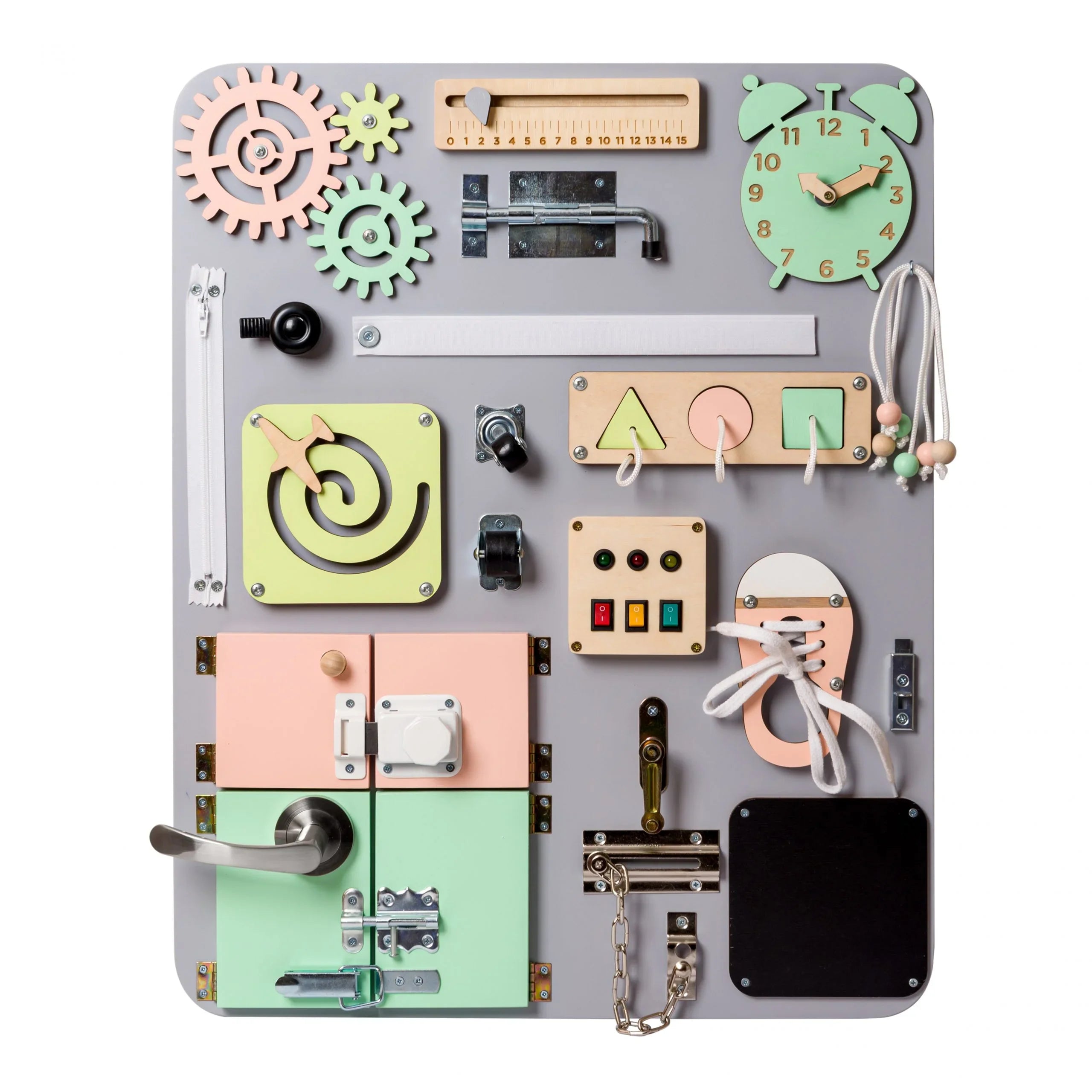 Motoriktafel Woobiboard PLUS grau/bunt 