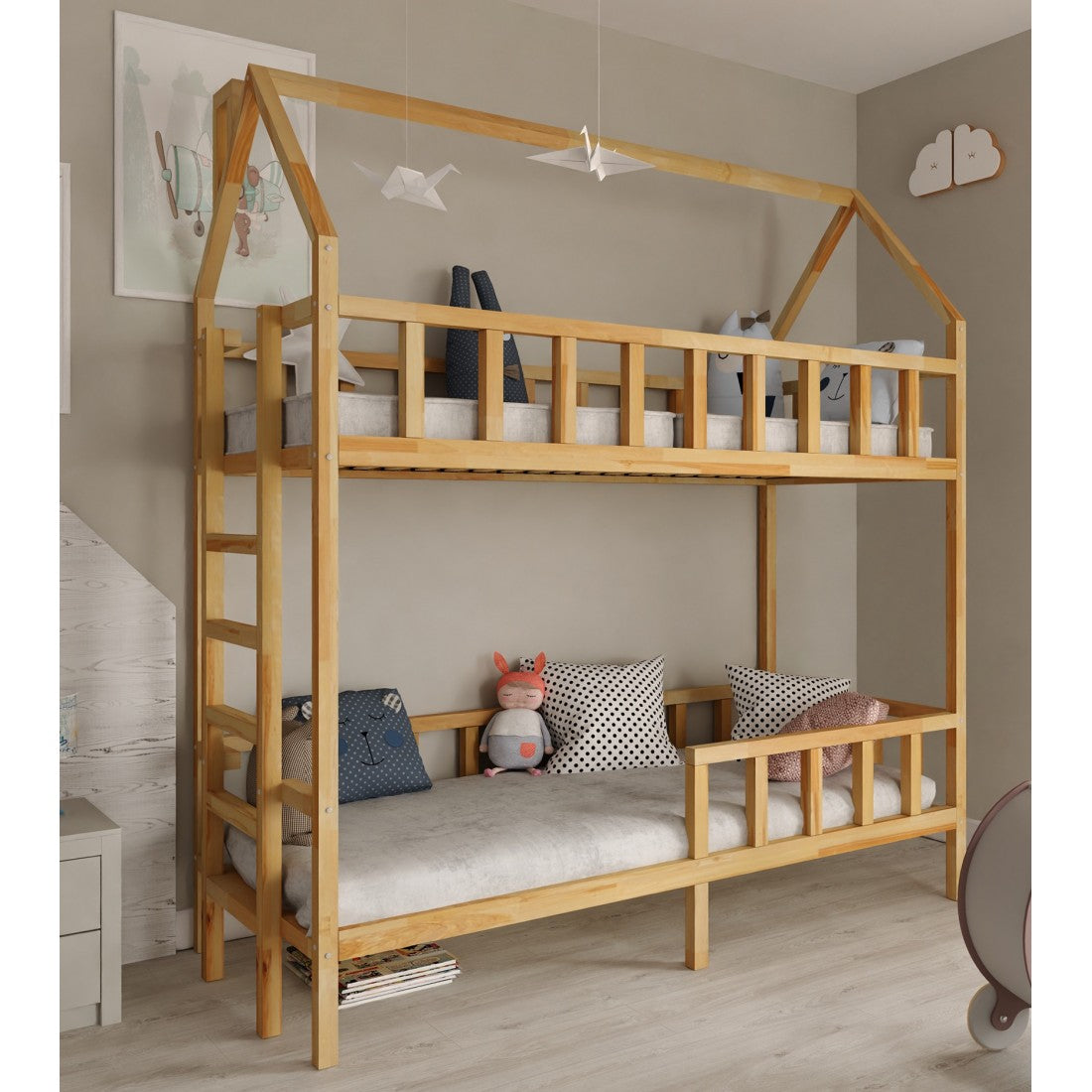 Hussäng Våningssäng / lekhus ARTHUR Sidoingång