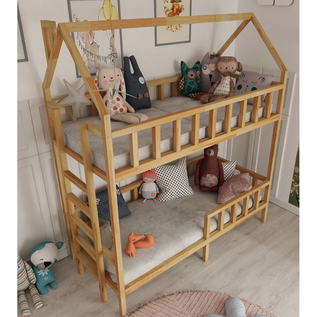 Hussäng Våningssäng / lekhus ARTHUR Sidoingång