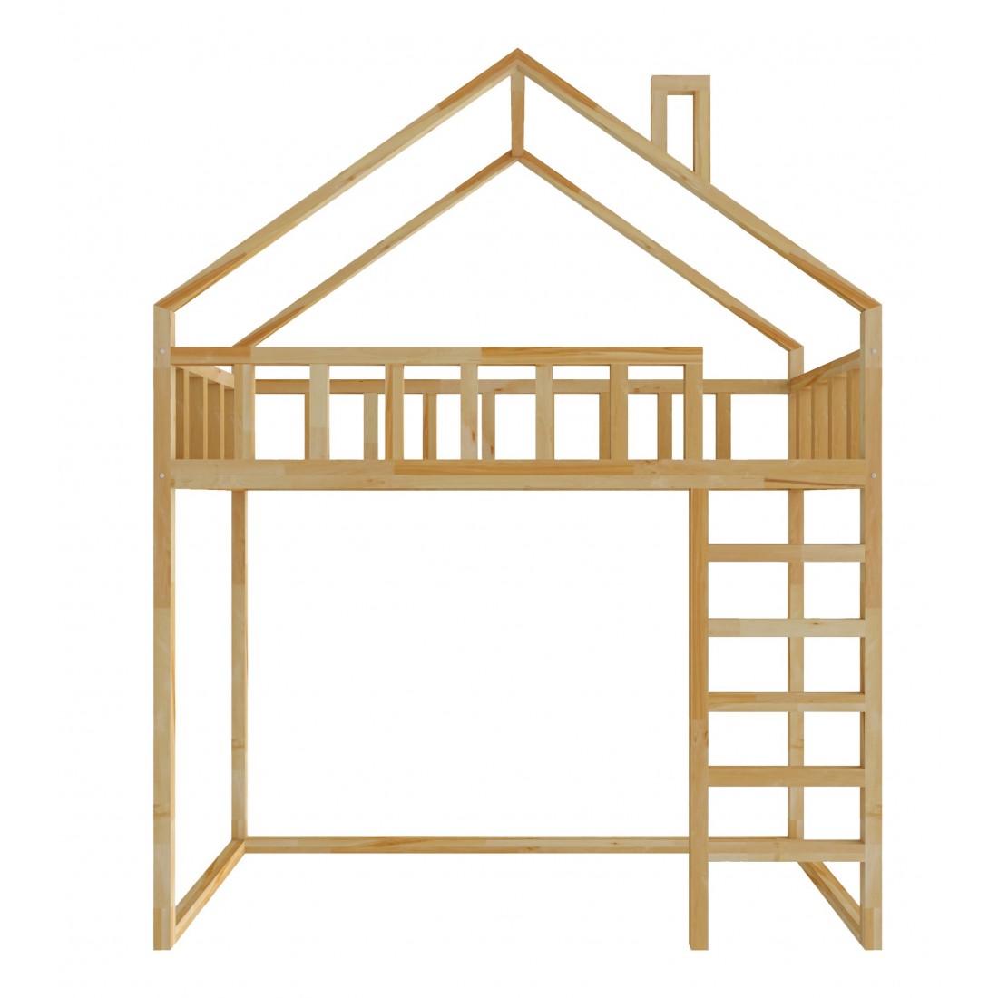 Starlight Loftbett - Vordereingang 150 cm unter dem Bett