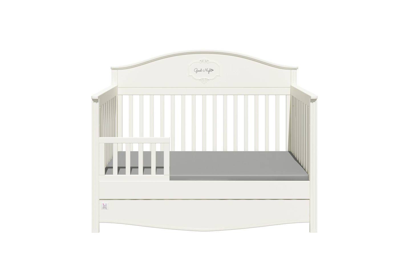 Kinderbett Babybett Gitterbett Bellamy Good night elegant white 70x140