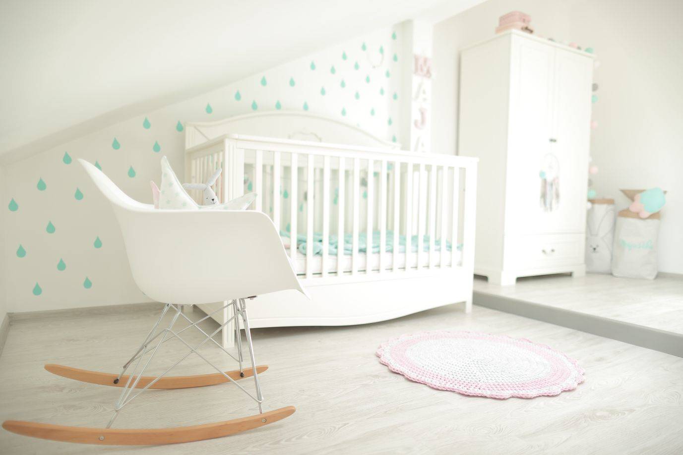 Kinderbett Babybett Gitterbett Bellamy Gute Nacht elegant weiß 70x140