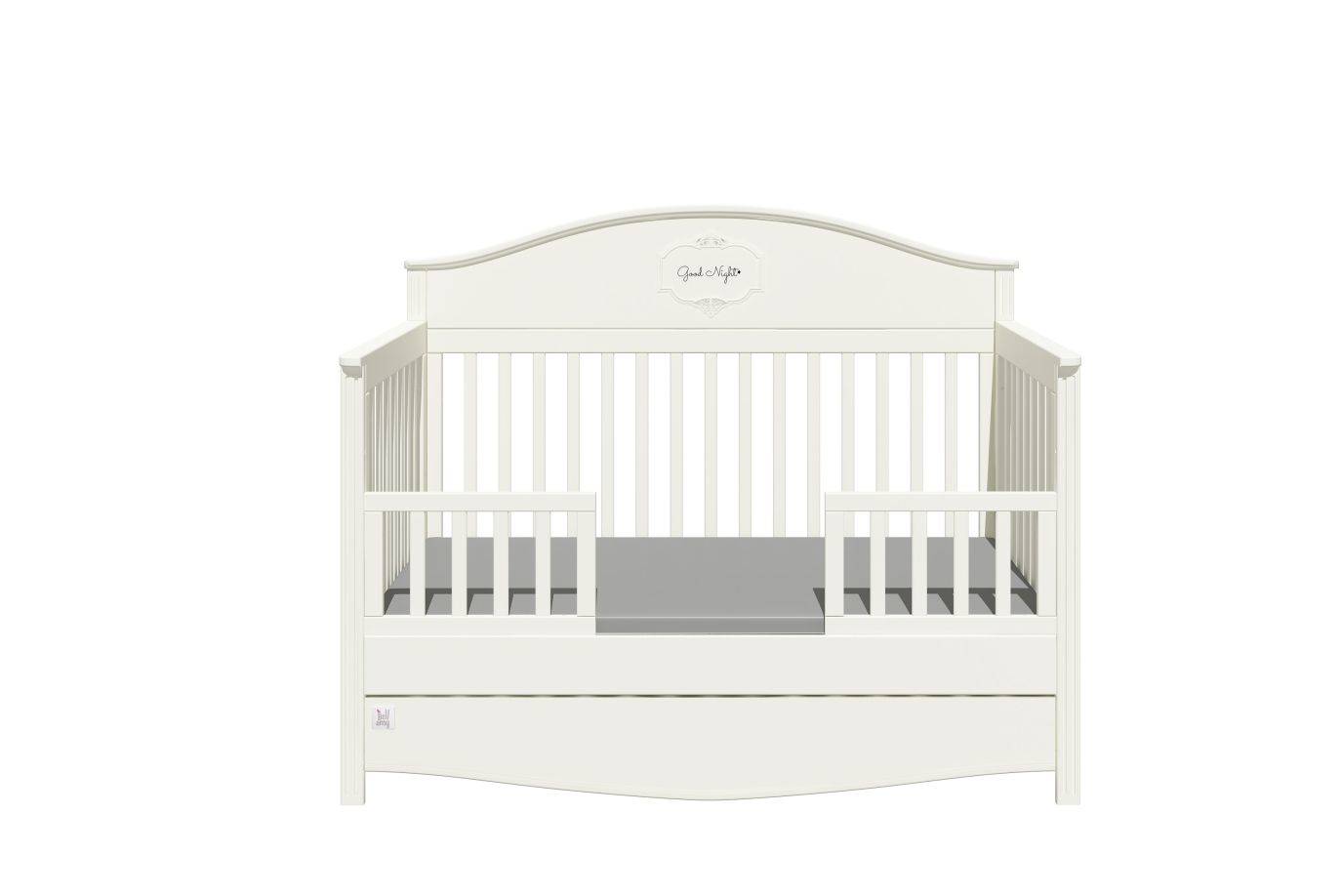 Kinderbett Babybett Gitterbett Bellamy Good night elegant white 70x140