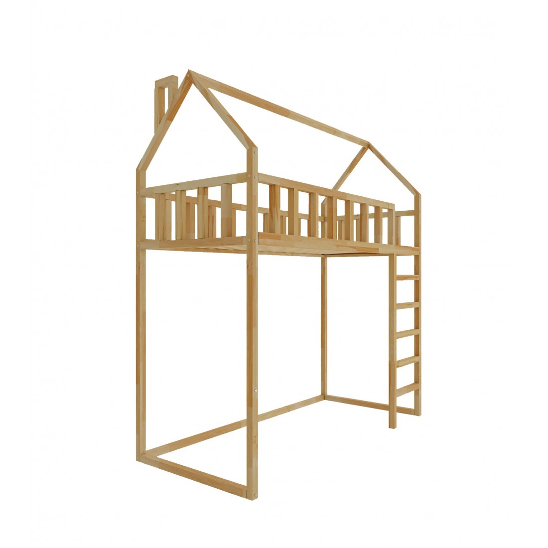 Arthur loft bed - front entrance 150 cm under the bed